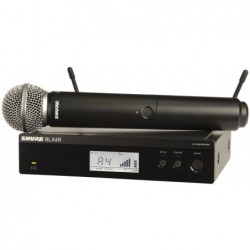 Sistema inalámbrico SM58 de mano con receptor enracable. 518-542MHz.