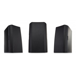 Caja superficie ABS 2 vias 10", 90º. 100W 70/100V, 250W 8Ω. Negro.