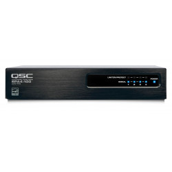 Amplificador 4x 100W@ 8Ω/4Ω; Bridge 2x 200W@ 8Ω /4Ω; 2x 350W@70/100V. 1/2U.