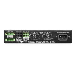 Amplificador 4x 100W@ 8Ω/4Ω; Bridge 2x 200W@ 8Ω /4Ω; 2x 350W@70/100V. 1/2U.