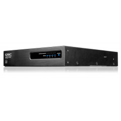 Amplificador 4x 100W@ 8Ω/4Ω; Bridge 2x 200W@ 8Ω /4Ω; 2x 350W@70/100V. 1/2U.